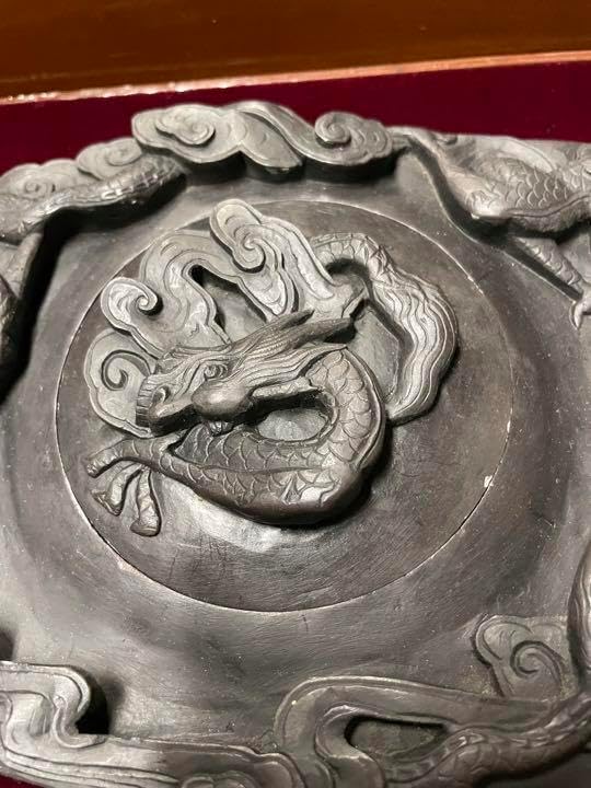 龍の硯　三龍硯　骨董品 龍の硯 三龍硯 骨董品